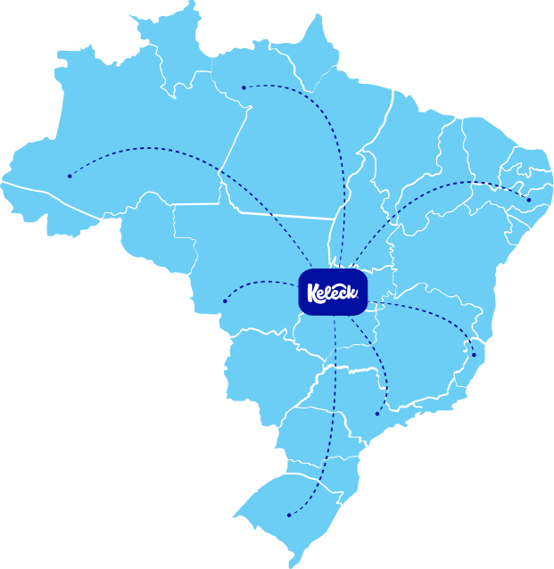 Mapa de atuação da Keleck no Brasil